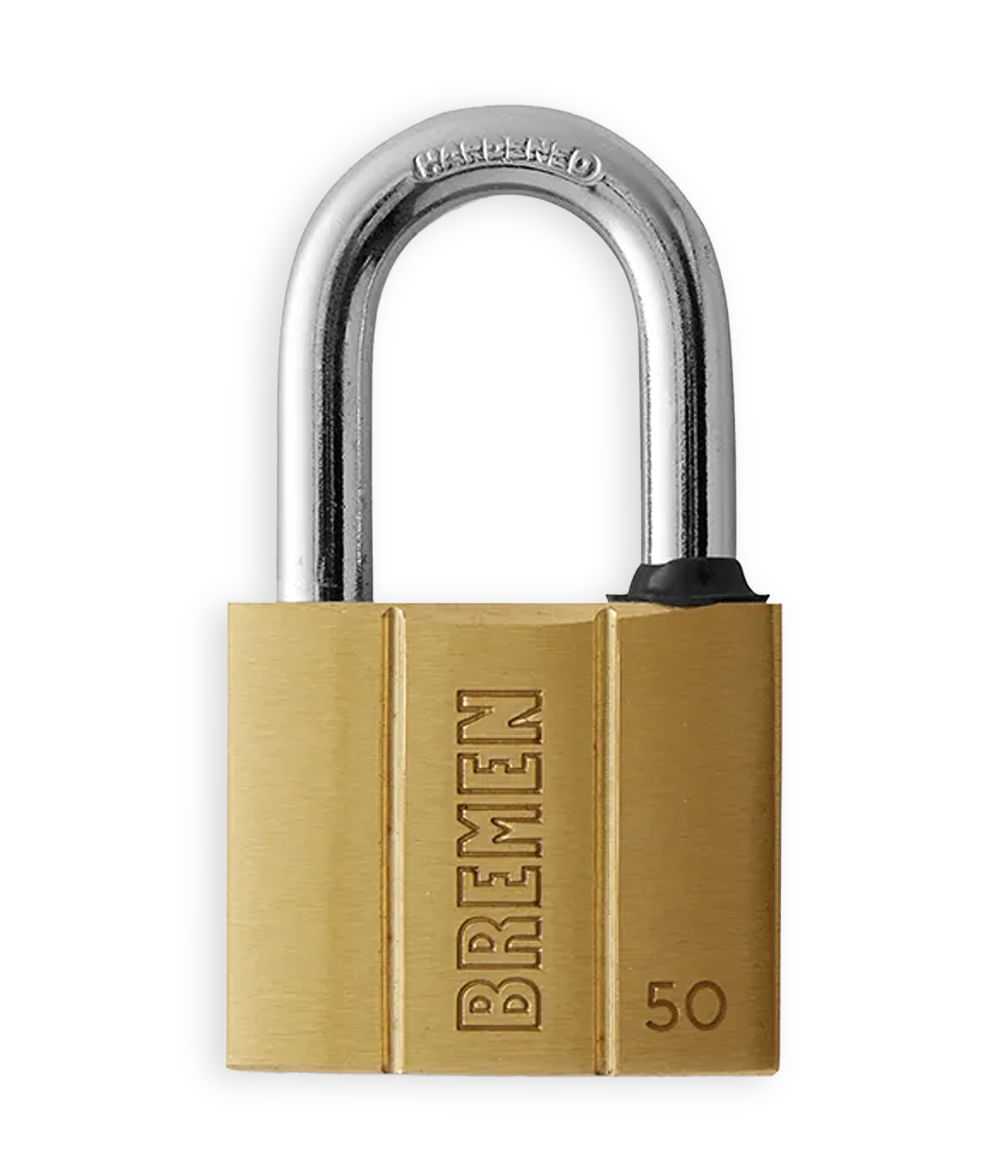 Candado de Bronce Doble Traba a Bolilla 50 mm Bremen