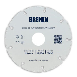 Disco de Tungsteno para Madera 115 mm Bremen