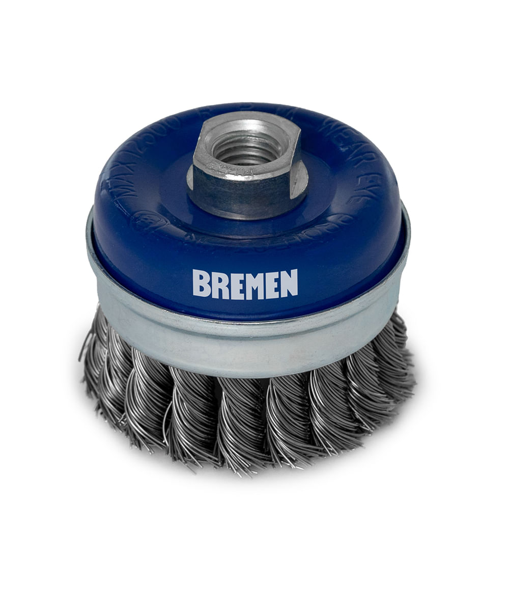 Cepillo Copa Industrial Trenzado para Amoladora Angular 2 1/2 Bremen
