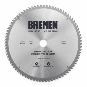 Sierra Circular con Dientes de Widia 11 3/4" 80 Dientes Bremen