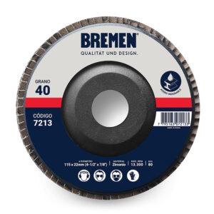 Discos Flap - Óxido de Zirconio Grano 40 Bremen