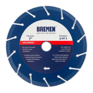 Disco Diamantado Turbo Segmentado (3en1) 7" Bremen